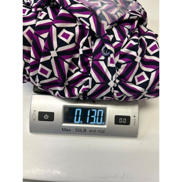 MSK Womens Geometric Print Short Sleeve Shirt Dress L - Picture 9 of 9